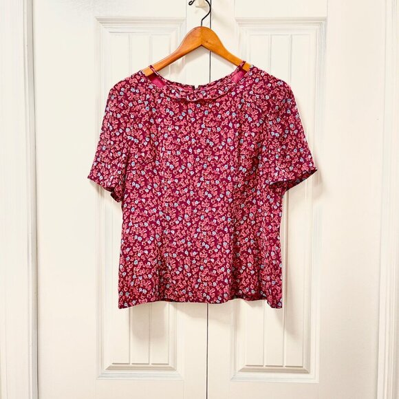 Vintage Floral Cut-Out Blouse – M - Picture 1 of 9